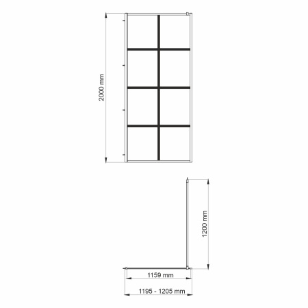 Душевая перегородка (120х200) WasserKRAFT Glan 66W40